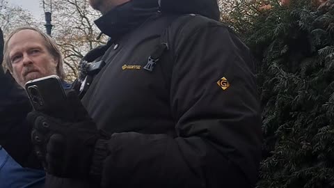 Bob of Speakers Corner talks Christian Pacifism vs Secularist disruptor & heckler
