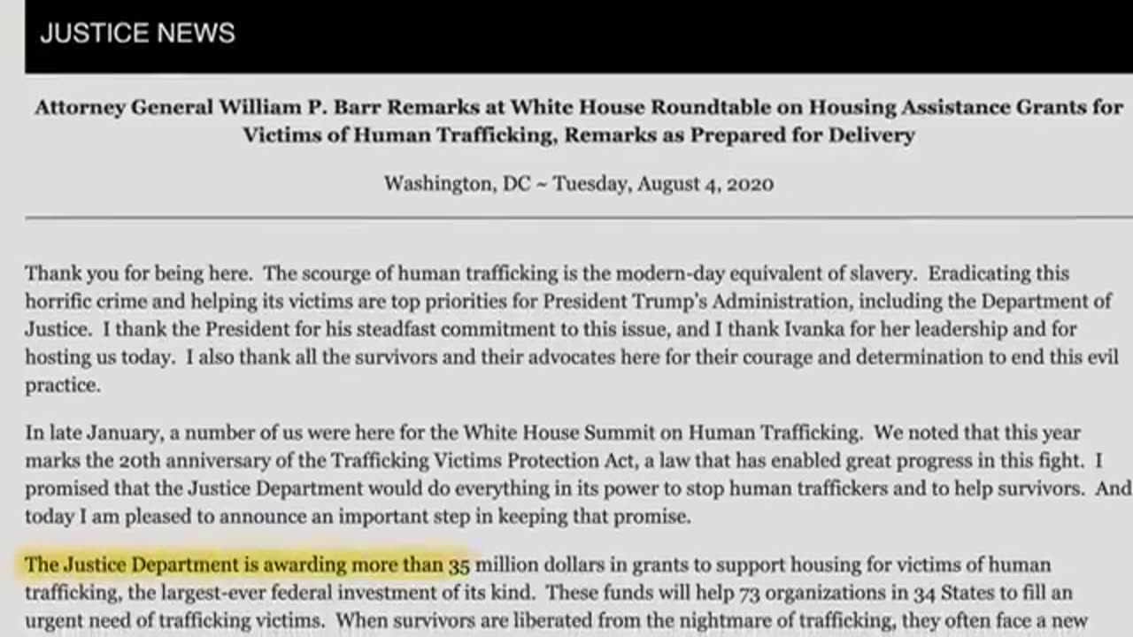 TRUMP'S WAR ON HUMAN TRAFFICKING!