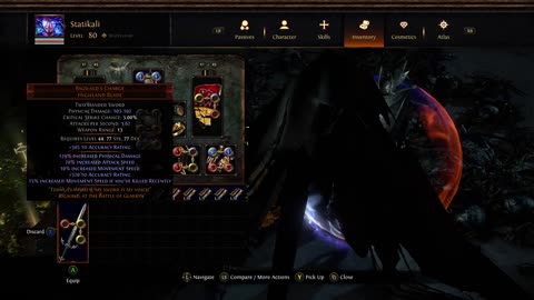 POE SSF Crucible Unique Highland Blade Rigwald's Charge