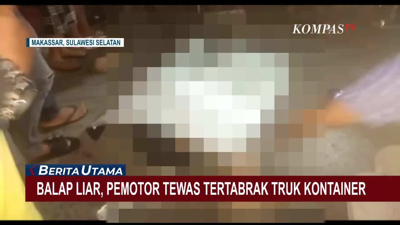 Balap Liar Berujung Petaka, Seorang Remaja di Makassar Tewas Tertabrak Truk Kontainer!