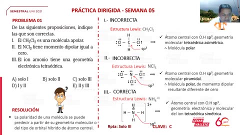 SEMESTRAL VALLEJO 2021 | Semana 05 | Química