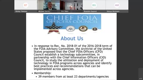 Chief FOIA Officers Council Meeting Recording November 17 2021