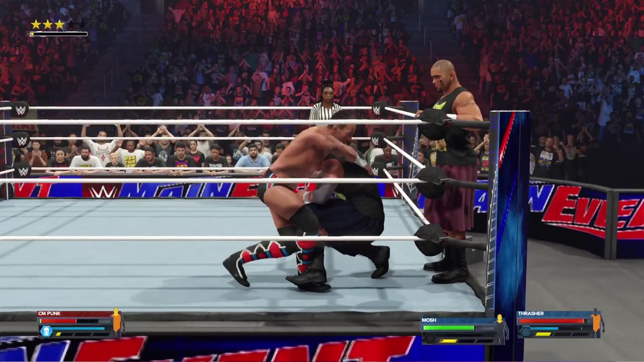 WWE 2K24 - Handicap Match - CM Punk VS Headbangers