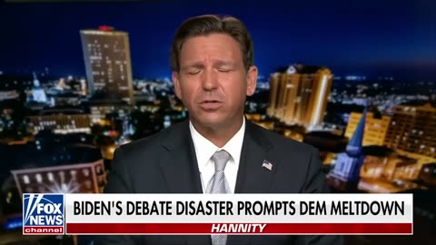 Ron DeSantis I think I witnessed the unofficial end of the Biden campaign.