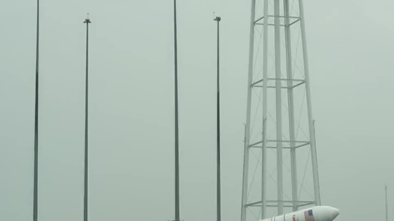 Antares Rocket Raised on Launch Pad NASA