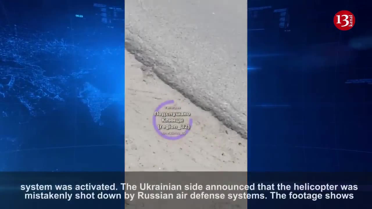 Mi-8 helicopter was downed on Russian territory, burning fell on a city