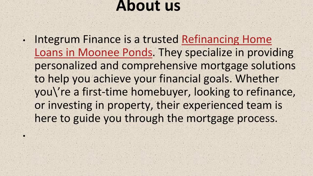 Best Refinancing Home Loans in Moonee Ponds.