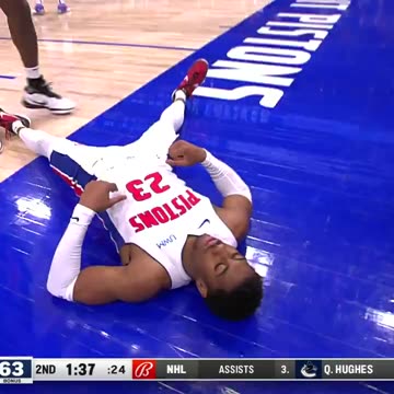 NBA - Jaden Ivey goes downhill for the acrobatic and-1 finish! Thunder-Pistons