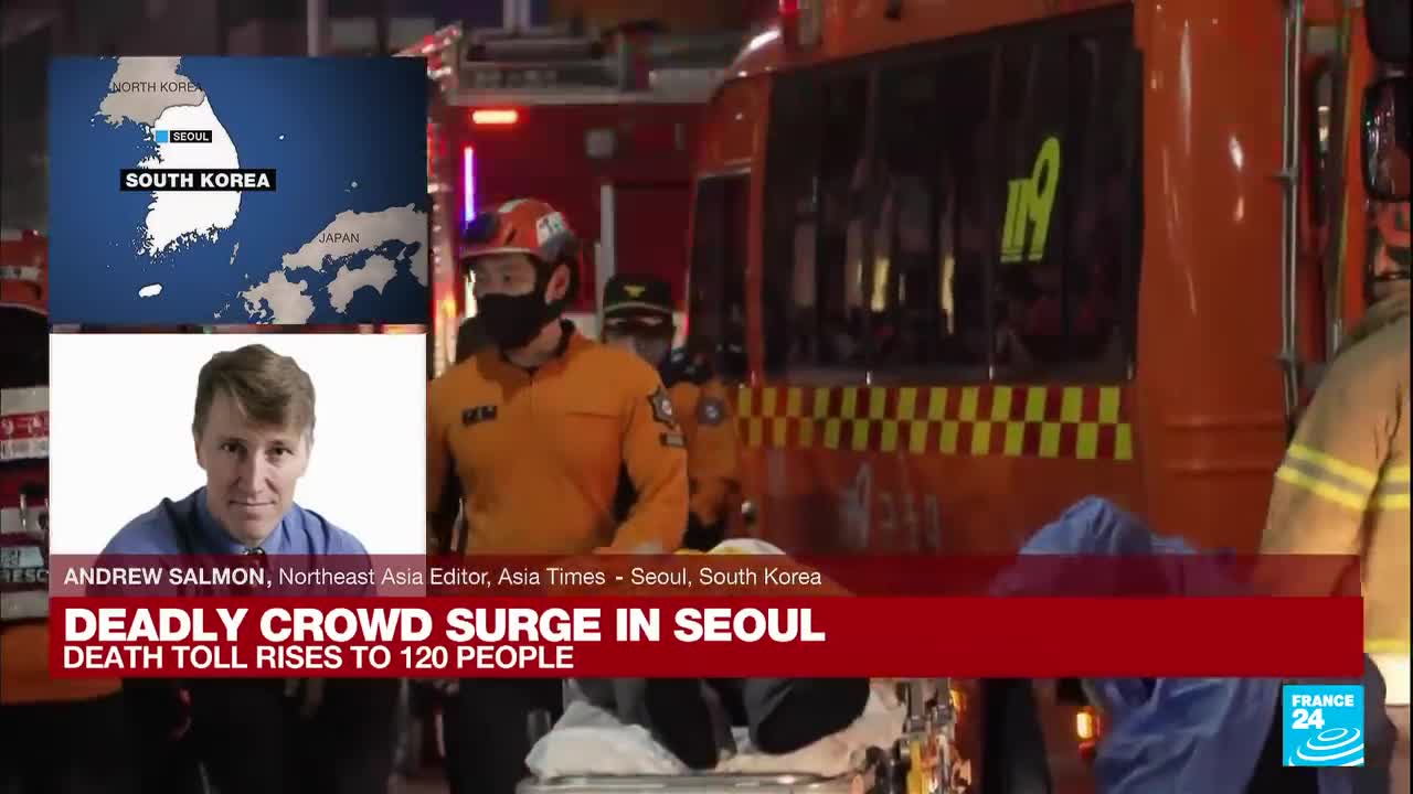 Stampede turns deadly during Halloween festivities in Seoul • FRANCE 24 English