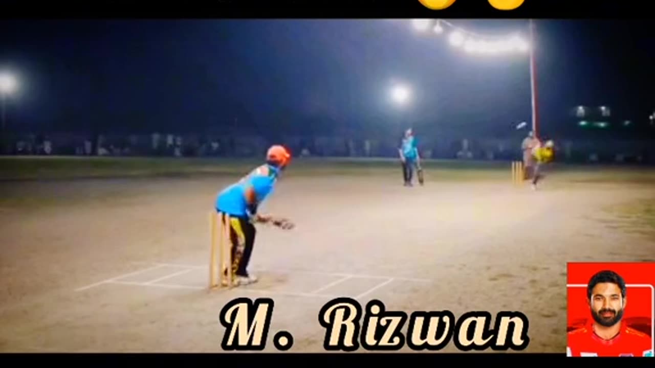 Muhammad Rizwan batting in tape ball