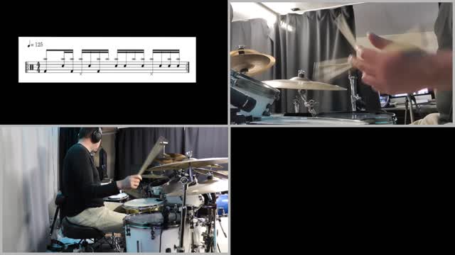 DRUM EXERCICE "GROOVE JAZZ/DRUM&BASS" POUR LA MAIN GAUCHE + LOOP A LA FIN