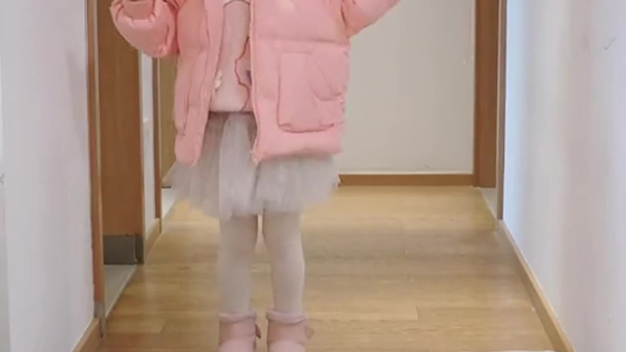 cute baby transforms and changes clothes