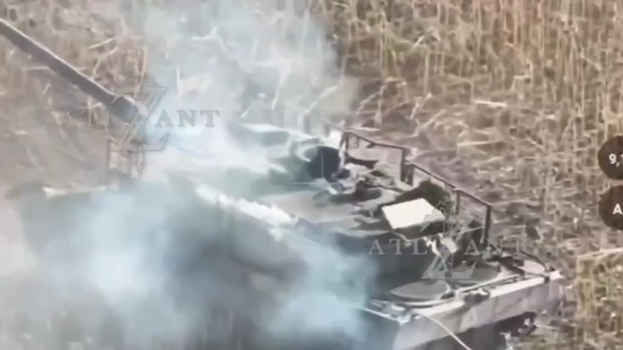 FPV Burns a Leopard Tank