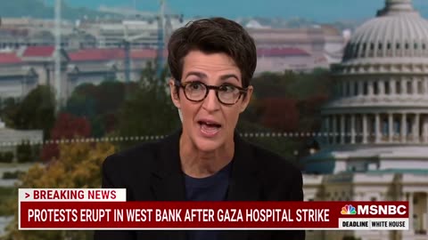 Maddow on the Gaza hospital bombing- ‘We as humans have to believe that the truth matters’-