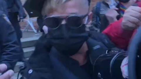 ANTIFA retards show their anti-freedom selves