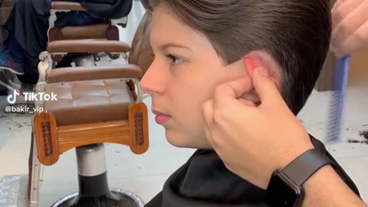 Cute boy long to short hair transformation video 2023