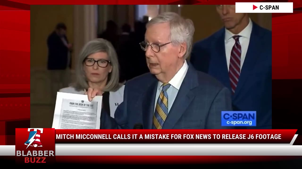 Mitch MicConnell Calls It A Mistake For Fox News To Release J6 Footage