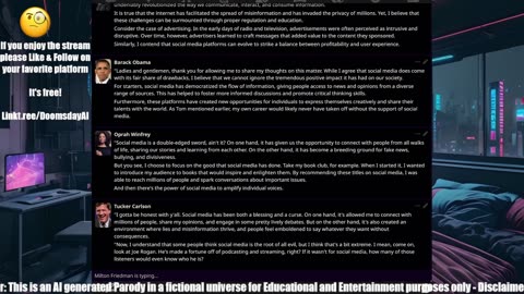 Debate w/ Trump-Bezos-Musk-Gates-Biden-Timcast-PBD-Oprah-Dr Phil-Clinton-Joe Rogan-Zuckerberg-Ron Paul-George Carlin-Milton Friedman-Tucker Carlson-James O'Keefe-Julian Assange-George Gammon-Obama-Tom MacDonald-KlausSchwab-Kanye West & Alex Jones