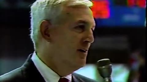 March 17, 1990 - Pat Aikman Interviewed at Halftime of Semistate Basketball Game