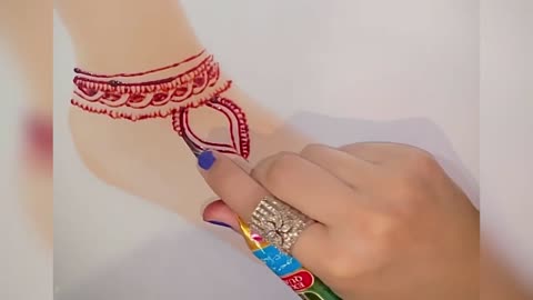 simple mehndi design foot mehndi design
