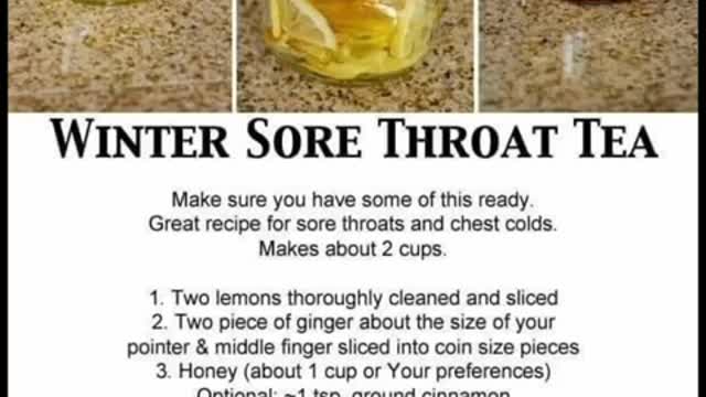 winter sore throat tea