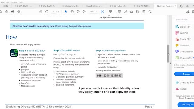 Oct 11: 'Small Business & Director's ID Numbers & New Digital ID Laws' Meeting