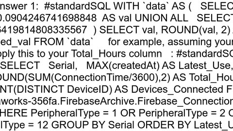 Trim a decimal to 2 places Bigquery