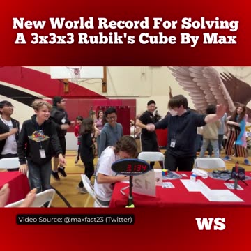New world Rubik's Cube solve record