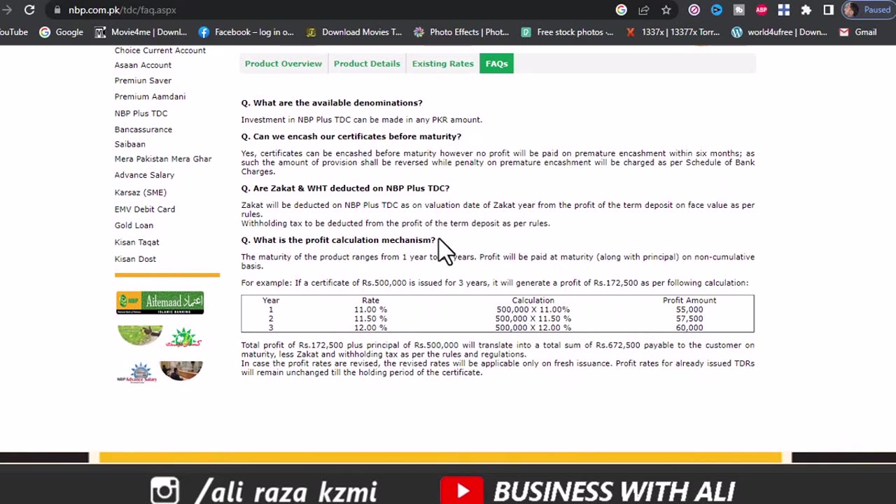 Good News Highest Profit in Pakistan 29% | NBP Plus TDC Information With Latest Profit Rates 2023