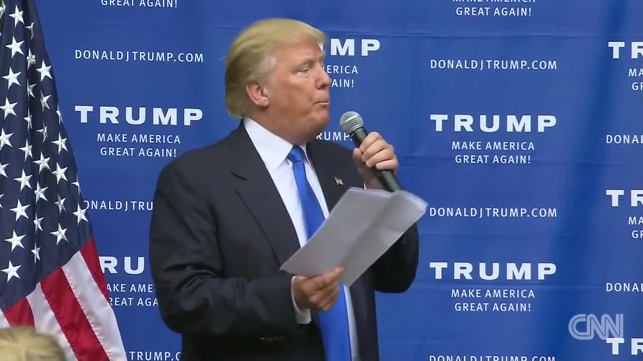 Donald Trump cracks jokes on the campaign trail