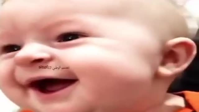 A cute Baby laughing