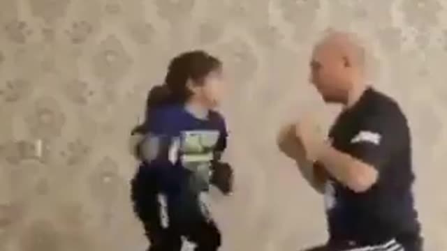 Child Boxing training one to watch