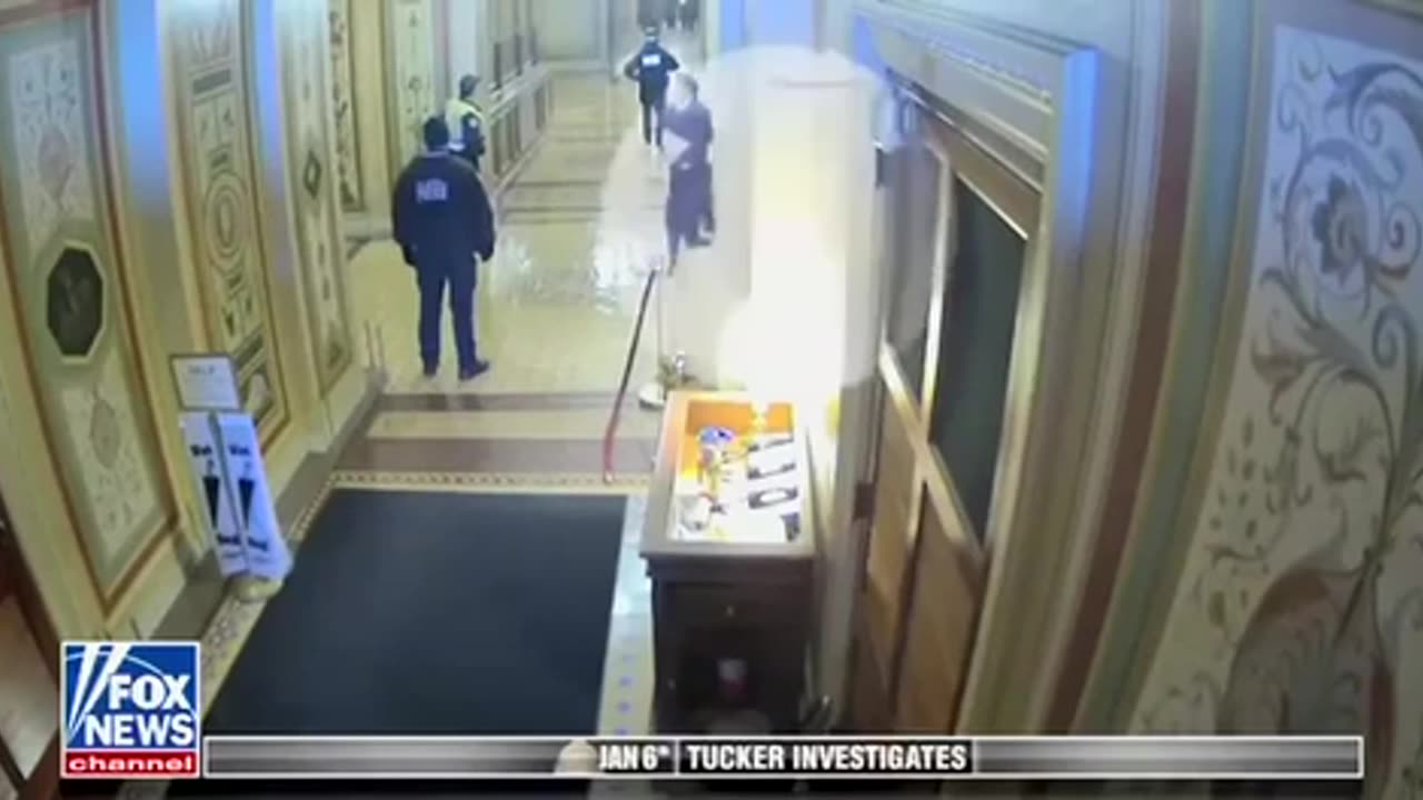 TUCKER UNEDITED FOOTAGE SHOWS NOT ONLY JOSH HAWLEY BUT MANY LAWMAKERS RAN THROUGH THE CAPITAL HALLWAY ON J6