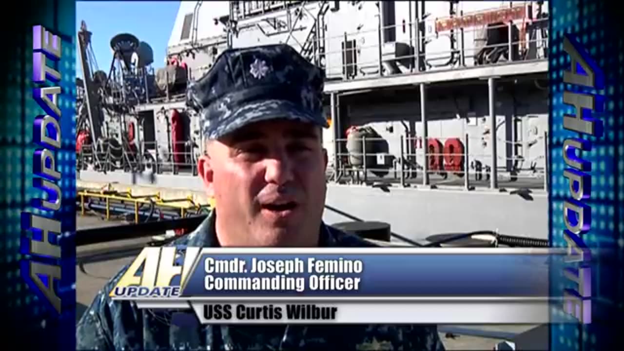 USS Curtis Wilbur Officers Visit USS Patriot