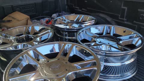 UNBOXING CHROME HARLEY WHEELS for F-150