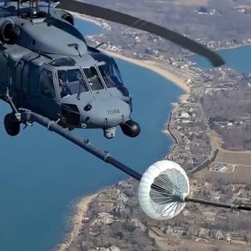 How military helicopter refuel