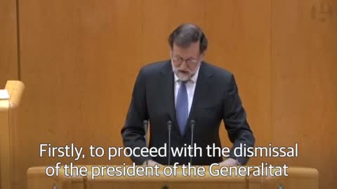 Mariano Rajoy requests powers to dismiss Catalan government