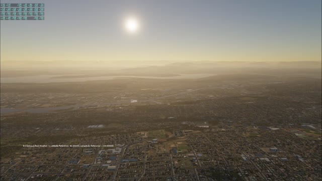 XP11 - ES Beta RC - KBFI Sunrise Transition + Clearing Clouds