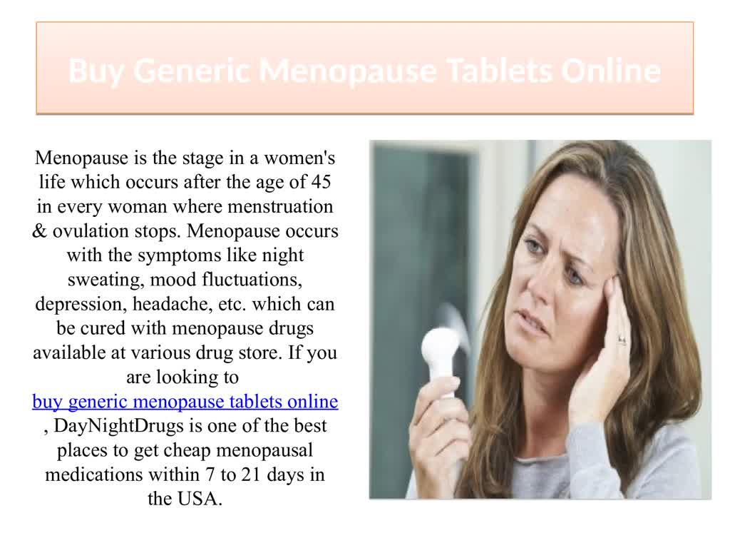 Buy Generic Menopause Tablets Online