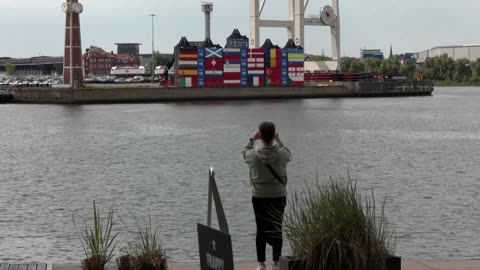 Hamburg port welcomes Euro 2024 with an installation