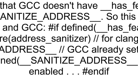 How to detect if building with address sanitizer when building with gcc 48