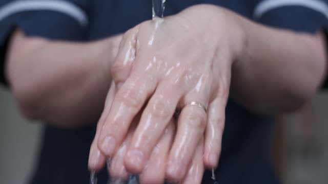 security procedures .. cleaning hands