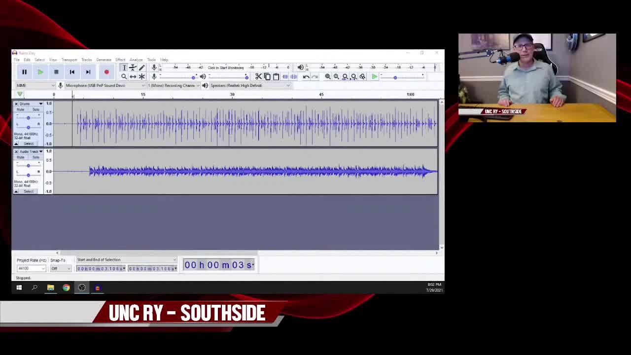 Unc Ry Live - Evel Knievel and Making a Song in Audacity!