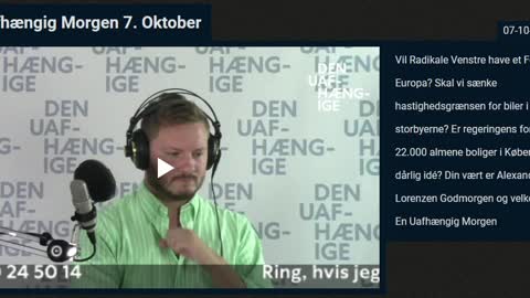Toke Lorenzen fra Danske Patrioter medvirkende i Den Uafhængige Morgen