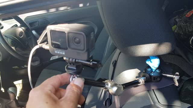 GOPRO set up on a magic arm clamp. Dartmoor driving. 2022