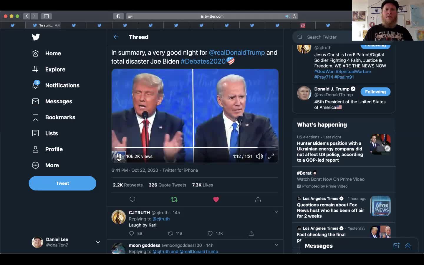 Bobulinski Bombshell, Trump Crushes Biden in Debate, Hillary Tweets Epstein Temple Colors