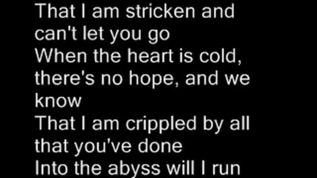 Disturbed - Stricken - Lyrics