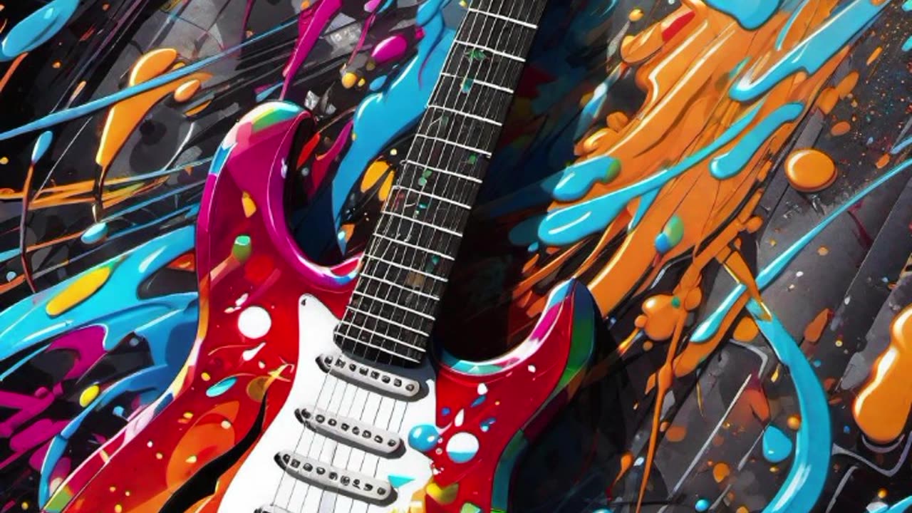 "Melodic Masterpieces: AI Art Unleashed on the Guitar"