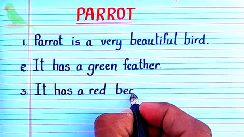 PARROT ESSAY - parrot in English - Parrot -_p3