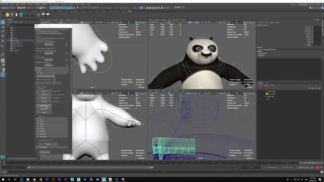 The detail adjustment of panda